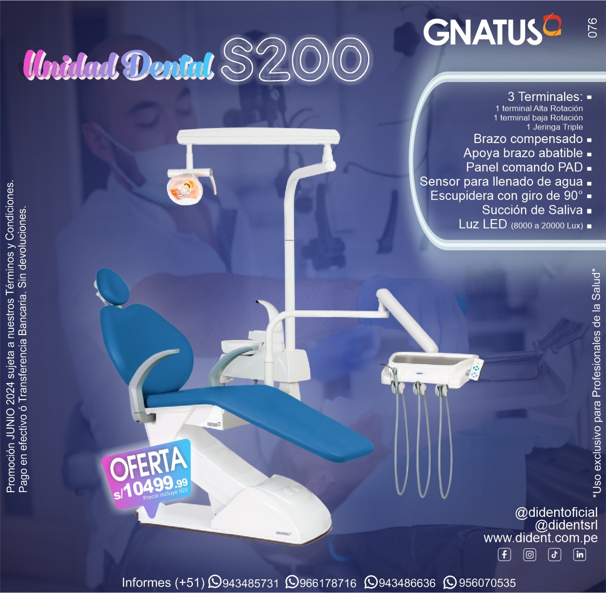 Unidad Dental S200 GNATUS DIDENT