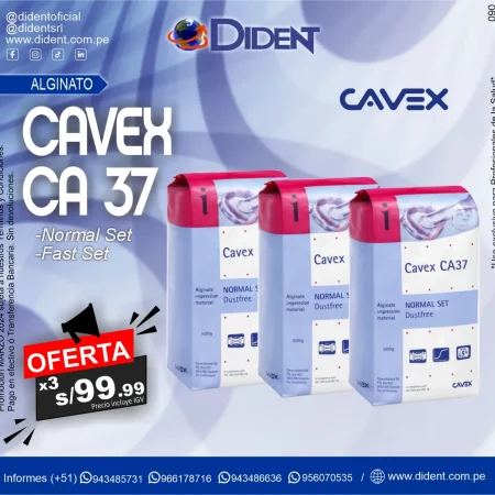 Alginato para impresiones dentales 3 Und de 500Gr CAVEX CA37