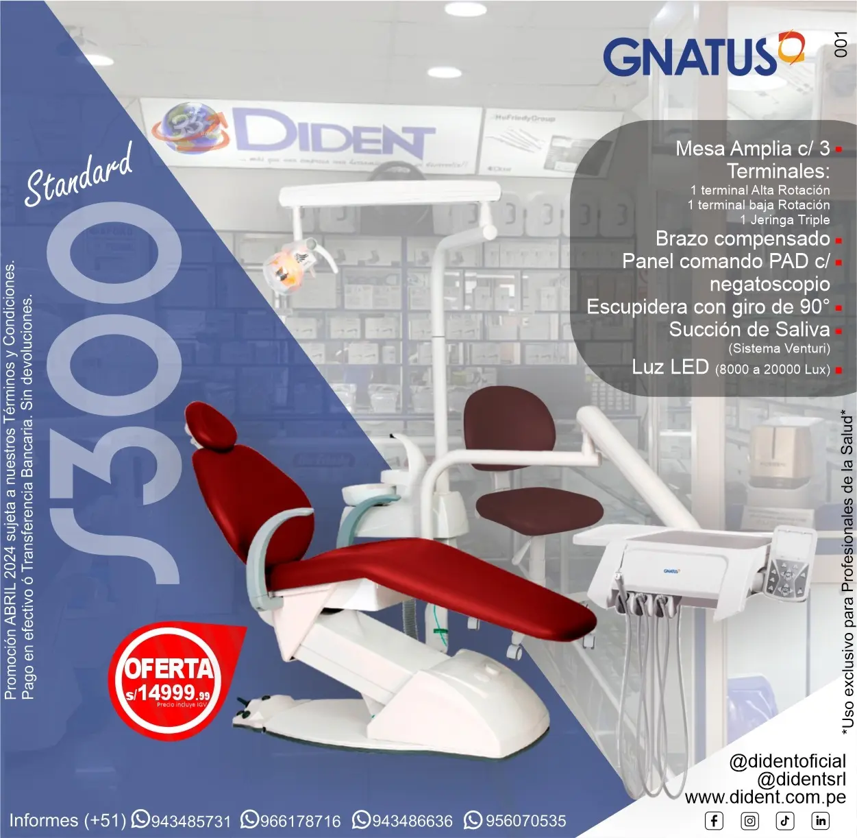 Unidad Dental S300 Standard Gnatus