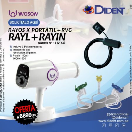 COMBO: Rayos X Portátil RAYL + Sensor Intraoral RVG RAYIN de WOSON